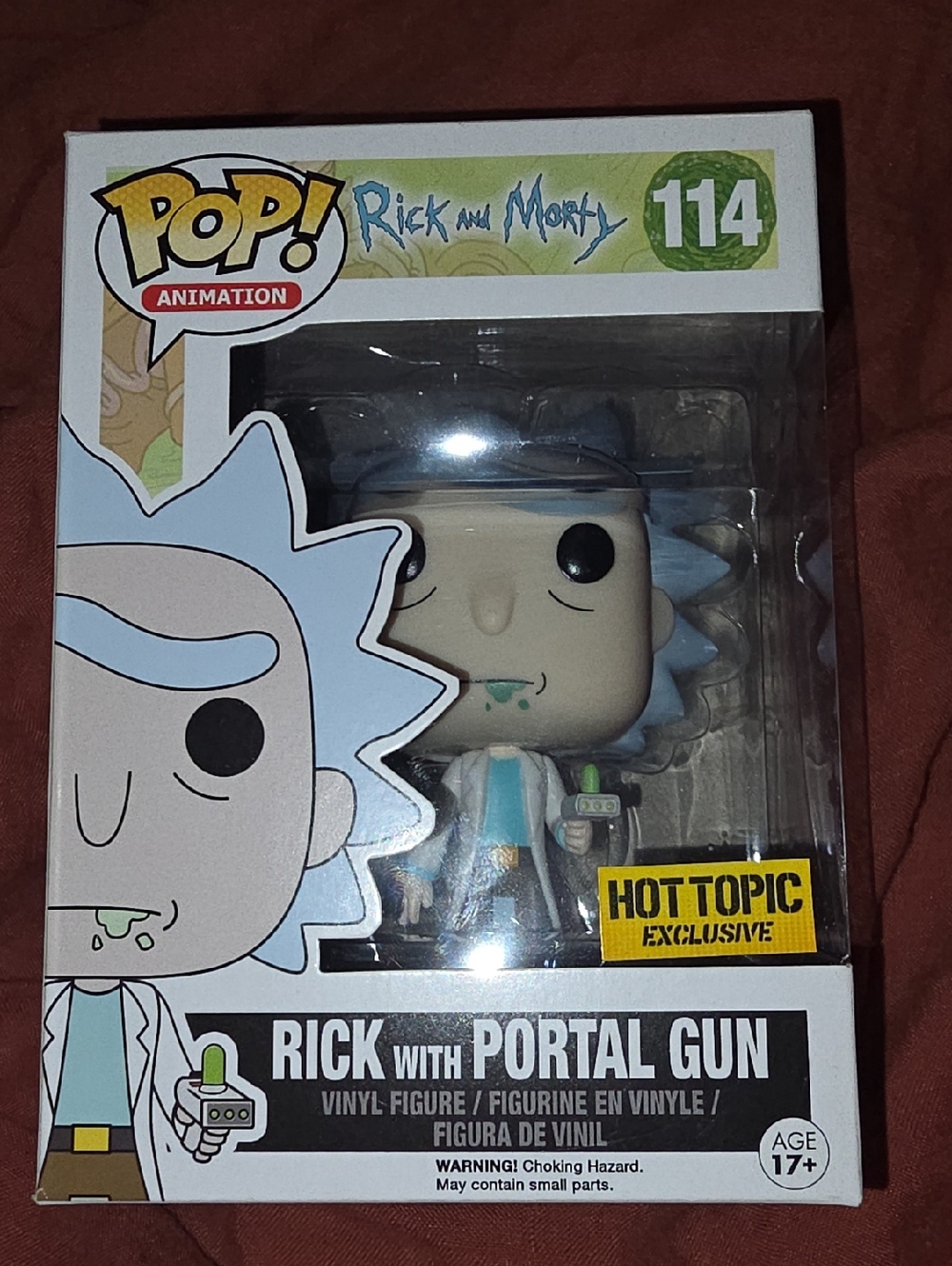 Funko Pop! Rick with Portal Gun - Light Blue, White, Black